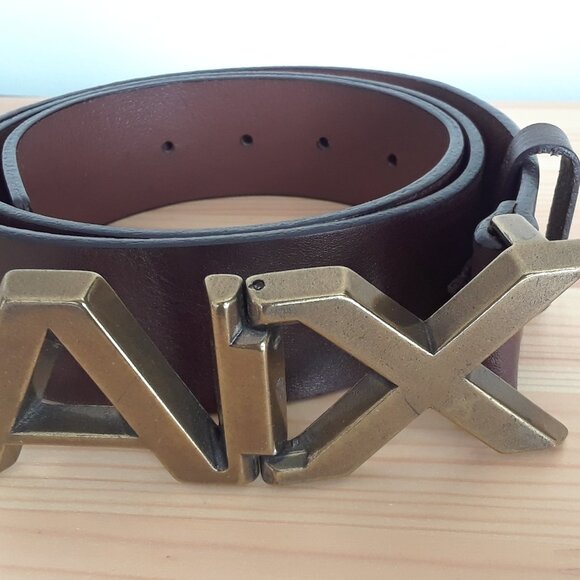 Armani Exchange Men's Genuine Leather Logo Belt - Picture 1 of 13
